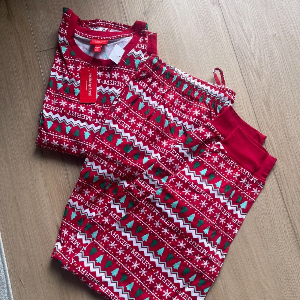 Christmas Pajamas with Christmas Trees Holiday Lane Size 1X (New With Tags)